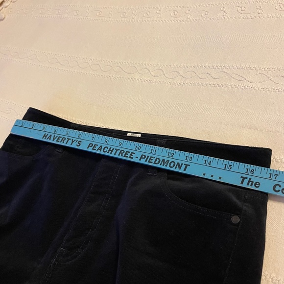 Talbots Pants Size 10  Womens Black Corduroy Stretch High Waist Straight Leg - Picture 10 of 13